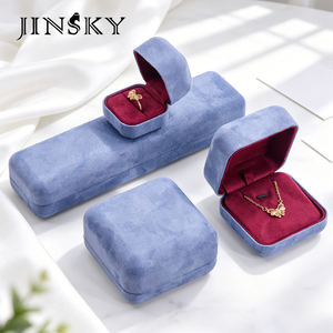 Velvet Jewelry Box Multi Size Colorful <b>Ring</b> <b>Necklace</b> Bracelet Bangle Bead Storage Box For Jewelry Display - Product Image 3