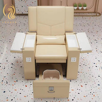 Ensemble de chaises de pédicure et table de manucure de luxe, personnalisables et économiques, avec fonction bain à remous et massage pour spa et salon de manucure