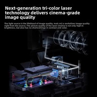 Projecteur laser tricolore JMGO O2 1080P avec mise au point automatique, home cinéma avec Wi-Fi intégré, courte portée pour une utilisation cinématographique
