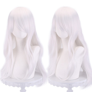 Peluca Sintética MSN de 65cm, Larga y Rizada, Multicolor, para <span class=keywords><strong>Anime</strong></span>, Halloween, Cosplay, Resistente al Calor, con Flequillo, Venta al Por Mayor - Product Image 6