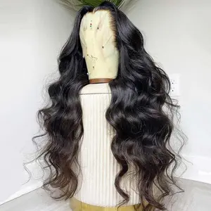 Perruques sans colle Cheveux humains Easy Wear Go Lace Front Wigs Lace Pre-Cut Lace, Prêt à l'emploi Full HD Lace Frontal Water Wave Perruque