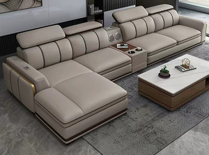Ensemble <span class=keywords><strong>de</strong></span> canapés <span class=keywords><strong>de</strong></span> meubles haut <span class=keywords><strong>de</strong></span> gamme luxe moderne noir en forme <span class=keywords><strong>de</strong></span> <span class=keywords><strong>L</strong></span> style canapé sectionnel en cuir véritable ensemble <span class=keywords><strong>de</strong></span> meubles <span class=keywords><strong>de</strong></span> salon - Product Image 5