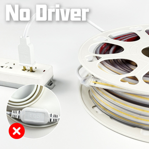 Bandes LED COB flexibles et découpables DOB 110V 220V 288 LED/M Blanc chaud naturel sans driver étanches pour extérieur - Product Image 2