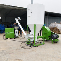Nouvelle machine à mélanger verticale de type moulin à marteaux, ligne de production de granulés d'aliments, machines personnalisées pour l'alimentation des poulets et des porcs, Chine