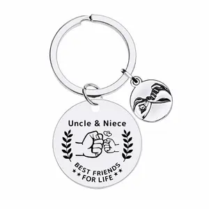 Ywganggu Stainless Steel Custom Family Gifts Ideas Creative Keychain Personalized Family Reunion Gifts Metal Key Chain