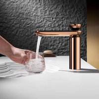 Robinet de lavabo moderne intelligent FEIDU en laiton à montage sur plan, mitigeur de douche à poignée unique avec cartouche céramique, robinet de salle de bain