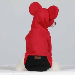 Sudadera con capucha clásica <span class=keywords><strong>de</strong></span> algodón para perros con diseño <span class=keywords><strong>de</strong></span> contraste <span class=keywords><strong>de</strong></span> color, ropa estampada para mascotas <span class=keywords><strong>de</strong></span> campamento para verano y primavera, estilo liso - Product Image 3