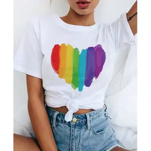 Sc Lgbt T-shirt Liefde Wint Tshirt Vrouwen Pride Tee Shirt Lesbische Regenboog T-shirt Harajuku Ullzang Grappige T-shirt 90S grafische Tops