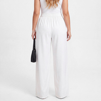 Pantalon large léger d'été pour femme grande taille, coupe droite décontractée, fabrication sur mesure, délai de livraison de 15 jours