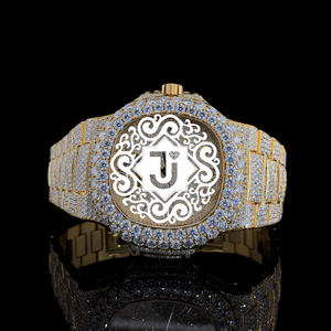 Montre de Luxe en Acier Inoxydable Boîtier Carré 41MM avec Moissanite, Lunette Entièrement Sertie de Cristaux, Mouvement Mécanique ETA, Étanchéité 3BAR JXSP22 - Offre Spéciale - Product Image 1