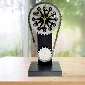 Reloj de Engranajes Giratorio Vintage, Reloj de Escritorio Antiguo con Engranajes de Hierro, Reloj de Mesa con Cadena de Tiempo para Regalo del Día del Padre - Product Image 1