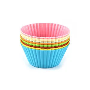 Vente chaude silicone réutilisable et tasses de cuisson en silicone cupcake/doublure de cupcake anti-graisse