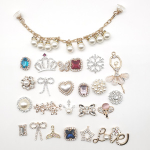 Vente en gros Bling sabot breloques diamant bijoux chaussures décorations chaînes <span class=keywords><strong>accessoires</strong></span> <span class=keywords><strong>pour</strong></span> filles femmes chaussures décorations chaussures breloques - Product Image 3