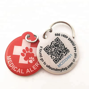 Etiqueta de Identificación para Mascotas con <span class=keywords><strong>Collar</strong></span> de Cuero Auténtico Personalizado, Etiqueta de Identificación para Perros con Código QR Antipérdida, Etiqueta de Metal para Mascotas - Product Image 6