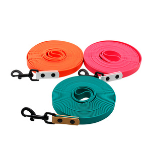 Correa de entrenamiento larga personalizable perros impermeable Pvc Nylon con luces para jugar al aire libre playa disponible varios colores - Product Image 3
