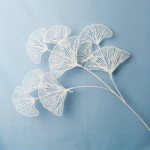 Fleurs artificielles de <span class=keywords><strong>Ginkgo</strong></span> <span class=keywords><strong>Biloba</strong></span> en or pour décorations d'école arrière Noël de fête Nouvel An Pâques Saint Valentin Décoratif - Product Image 2