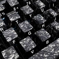 Keycaps Pola Serat Karbon Terlaris Impor, Tekstur Karbon Tempa, Desain Karbon Es dengan Ukiran Samping