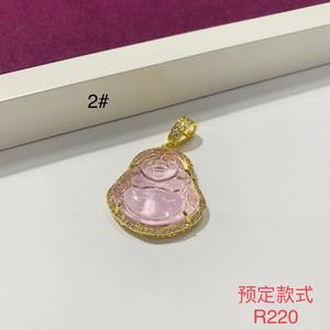 จี้พระพุทธรูปหยกเคลือบทอง 24K งานฝีมือประณีต สวยงาม <span class=keywords><strong>ใส</strong></span>เหมือนคริสตัล จากซูปิง จิวเวลรี่ - Product Image 3