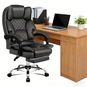 Chaise de bureau pivotante ergonomique de jeu et de direction DDP OEM avec repose-pieds et hauteur réglable, inclinable à 150° - Product Image 1