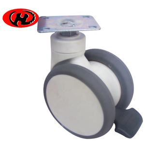 Roues pivotantes médicales à verrouillage central de 5 pouces, tige de guidage pour lit d'hôpital, roues pivotantes à commande centrale - Product Image 4