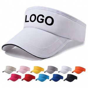 Vente en gros de visières de sport anti-UV pour hommes et femmes, pour les voyages en plein air, avec logo personnalisé, chapeau d'été portable - Product Image 1