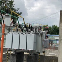 Transformateur de distribution triphasé immergé dans l'huile 35 kV 10 kV, monté sur socle, transformateur de puissance élévateur