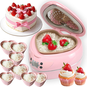 Mini cuiseur à riz rose en forme de cœur - Cuiseur à riz intelligent pour 1 à 2 personnes, design mignon en forme de cœur pour la maison, le dortoir, facile à nettoyer - Product Image 6