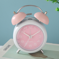 Jam Meja Desain Vintage Fashion Time Vision Harga Terbaik, Diameter 4 Inci, Mesin Quartz, Fungsi Snooze, Dekorasi Kantor