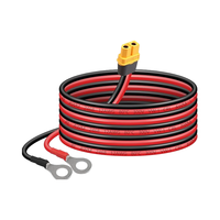Câble d'alimentation professionnel 12/14/16/18AWG en silicone avec connecteur mâle/femelle XT60H et borne à anneau pour l'électronique automobile