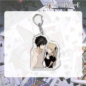 Classique Anime <span class=keywords><strong>Death</strong></span> <span class=keywords><strong>Note</strong></span> Transparent Acrylique Porte-clés Double Face Imprimer Japonais Dessin Animé Pendentif - Product Image 5