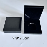 2pcs 40mm Pièces Papier Boîte Cadeau Velours Médaille Boîte Plastique Flocage Badge Boîte