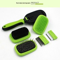 Kit de toilettage pour animaux – Brosse multifonctionnelle 5-en-1 anti-nœuds et démêlante pour chats et chiens, personnalisable en ABS