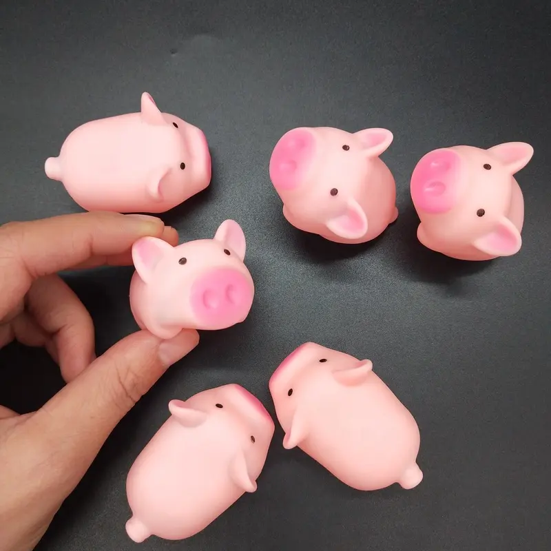 Wholesale Pets Toys Sound Squeaker Pig Cute Floating Pink Rubber Screaming Pig Toy In Bath
