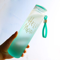 Usa Warehouse Bouteilles d'eau potable Bouteilles d'eau en verre dépoli à sublimation de 400ml avec couvercle en plastique