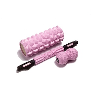 Grille yoga massage <span class=keywords><strong>3</strong></span> en 1 <span class=keywords><strong>jeu</strong></span> de rouleaux de mousse eva souple rouleau - Product Image 1