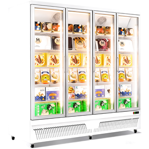 Congélateur vitrine à 3 portes vitrées à chargement par le bas pour fruits de mer et viandes, vente directe usine - Product Image 1