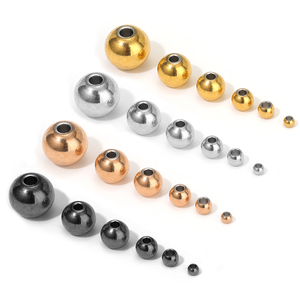 נירוסטה רוז זהב שחור חרוזי מרווח לייצור תכשיטים אביזרים אספקה ממצאים רכיבים - Product Image 1