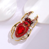 Broche insecte en émail, tendance, scintillante, mignonne, motif Beatles, bijou épingle, magnifique broche pour hommes et femmes