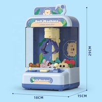 Machine à griffes pour enfants, jouet pour fille, mini machine à dessin de poupées en peluche Hapon de 29 cm, grue à animaux, jeu de fête foraine pour enfants, cadeau