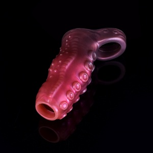 Funda de silicona personalizada NNXS con forma de pulpo de fantasía animal, con ventosa, hueca, para juguetes sexuales masculinos. - Product Image 4