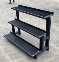 TOPTONS Fabrication professionnelle Rack à trois niveaux de haute qualité Kettlebell Haltère à 3 niveaux Kettlebell Rack Équipement de gymnastique