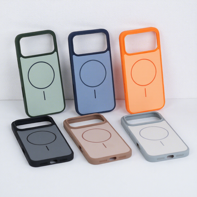 Magnetic Slim Anti-Fingerprint Shockproof Phone Case TPU+PC Premium Soft Matte Cover Low MOQ for iPhone 17 Pro Max Samsung S25