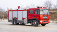 Camion de pompiers diesel Dongfeng 4x2 avec lance aérodynamique, réservoir d'eau de 5000 L, réservoir de mousse de 2000 L, pour intervention urbaine et industrielle, certifié CE, OEM