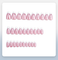 Lot de 30 faux ongles en acrylique à presser, style minimaliste, courts, forme amande française, haute qualité, vente en gros usine, styles personnalisés acceptés