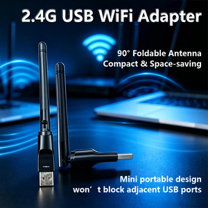 IFA02 ดองเกิลไวไฟ USB 2.4G สัญญาณทะลุทะลวงสูง รุ่น 90 °   อะแดปเตอร์ไร้สายแบบพับได้ขนาดกะทัดรัดสำหรับแล็ปท็อปเดสก์ท็อป - Product Image 5