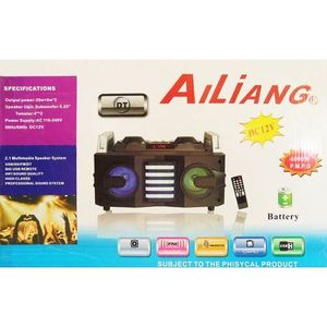 Portable <b>Speaker</b> 5.25" + 2x4" LED Lights Bluetooth SD <b>USB</b> Radio UF-1506B-DT - Product Image 5