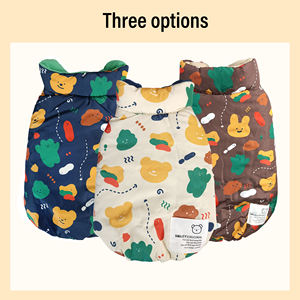 C4P venta al por mayor lindo impreso cachorro perro abrigo chaqueta moda invierno mascota tela hecha de poliéster mantiene a las mascotas calientes - Product Image 2