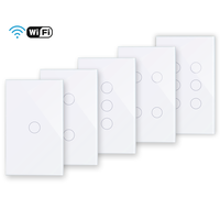Interrupteur intelligent Wi-Fi Tuya avec prise neutre standard US 1/2/3/4/6 voies, compatible Alexa, contrôle vocal via application