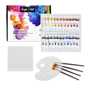 <span class=keywords><strong>Artiste</strong></span> Qualité Non Toxique Riche Pigments Couleurs Bricolage Fournitures Acrylique Aquarelle Art Artisanat Palette Peintures Acryliques Ensembles Kits pour Enfants - Product Image 1