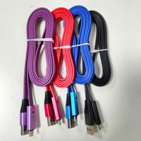 Kabel Data Datar Reborn yang Dapat Dipakai Kembali untuk Konektor /Micro USB Type-C, Pengisian Daya Portabel, Transfer Data Ponsel